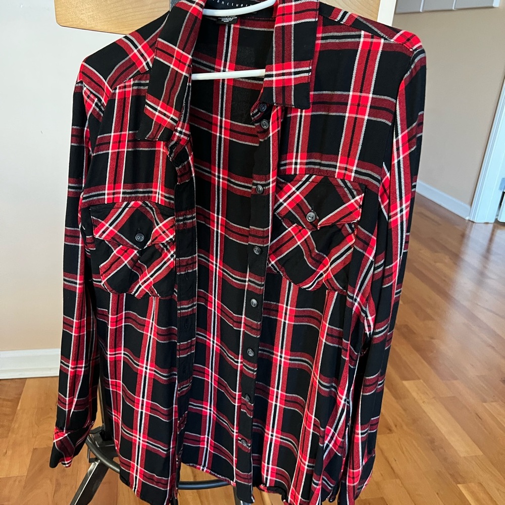 Sanctuary plaid shirt womens